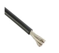 1/2 Uds 1-10m Cable de Silicona Calibre 6 4 Cable automotriz Flexible for batería de inversor de Panel Solar de Coche(Black,4m 6 AWG)