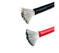1/2 Uds 1-20m Cable De Silicona Negro Rojo Suave for Cable De Cobre Eléctrico Doméstico 18 16 14 12 AWG(Black and red,20m 16 AWG)