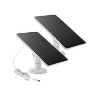 1/2 Uds 5V 10W Panel Solar Micro cargador monocristalino cargador Solar cámara de vigilancia de seguridad impermeable Monitor banco de energía Conversión Eficiente(White 2PCS 10W 5V)