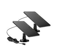 1/2 Uds 5V 10W Panel Solar Micro cargador monocristalino cargador Solar cámara de vigilancia de seguridad impermeable Monitor banco de energía Conversión Eficiente(Black 2PCS 10W 5V)