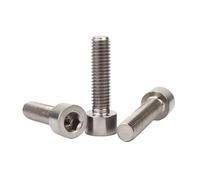 1/2 Uds M1.6 M2 M2.5 M3 M4 M5 M6 M8 M10 M12 TA2 tapa de cabeza hueca de titanio puro perno con cabeza hexagonal Longitud del tornillo = 3-100mm (X45mm,M5 2pcs)