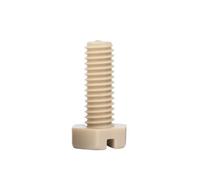 1/2 Uds M3 M4 M5 M6 M8 M10 M12 PEEK Tornillos De Cabeza Hexagonal Ranurada Resistencia Perno Externo Plástico(M5x30mm-1pcs)