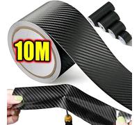 1/2 Uds Nano fibra de carbono pegatina de coche pasta Protector tira DIY película protectora automotriz coche por alféizar cinta antiarañazos lateral 7cm 1pc