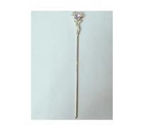 1/2 Uds. Palillos for el pelo en forma de corazón de Metal dorado a la moda con gemas moradas for mujeres y niñas, accesorios de fiesta(Color-1)
