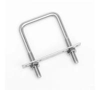 1/2 Uds. Pernos en U cuadrados de acero inoxidable 304 con tuercas, abrazadera de perno de tuerca de tubo con correas de marco, ancho interior 20-100MM M6 M8 M10 Para Fijación De Tubería(M8x80x200(1pc