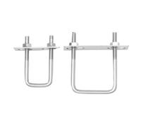 1/2 Uds. Pernos en U cuadrados de acero inoxidable 304 con tuercas, abrazadera de perno de tuerca de tubo con correas de marco, ancho interior 20-100MM M6 M8 M10 Para Fijación De Tubería(M8x50x50(2pcs
