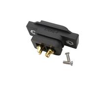 1/2 Uds XT60E-F conector hembra XT60 enchufes montaje en Panel fijo con tornillos for RC FPV batería Lipo Quadcopter ESSEIEIE(Black,2Pcs)