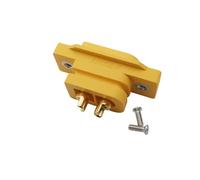 1/2 Uds XT60E-F conector hembra XT60 enchufes montaje en Panel fijo con tornillos for RC FPV batería Lipo Quadcopter ESSEIEIE(Yellow,1Pcs)