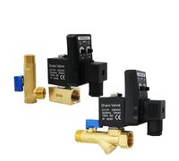 1/2 Válvula de drenaje electrónica, filtro de compresor de aire, tanque de almacenamiento de aire seco, enfriador de drenaje, electroválvula electromecánica seca, 24 V/220 V (CONTROLLER, DC24V)