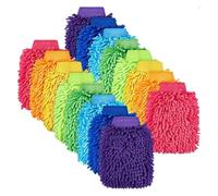 1-20 Guantes de Microfibra for Lavado de Coche, ultraabsorbentes, Esponja for Coche, antiarañazos, Herramienta de Limpieza aleatoria(1PC Random)