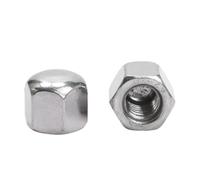 1-20 piezas hexagonal corta baja delgada tuerca de bellota M3 M4 M5 M6 M8 M10 M12 M14 M16 304 acero inoxidable/tuerca ciega de cubierta de acero negro