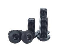 1-20 piezas M2 .5 M3 M4 M5 M6 M8 M10 tornillos de acero aleación grado 10,9 tapa cabeza redonda hexagonal tornillo negro(M2.5X8mm-10pcs)