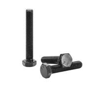 1-20 piezas M4-M20, clase de resistencia 8.8, tornillos mecánicos de cabeza hexagonal exterior en acero al carbonio oxidado negro, para montaje de soportes y marcos metálicos, M4x8mm(20 piezas)
