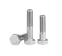 1-20 piezas M6/M8/M10/M12/M14/M16/M20/M24 acero inoxidable 304 tornillos mecánicos con cabeza hexagonal y rosca parcial, M6x130mm