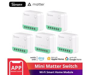 1-20 piezas SONOFF MINIR4M Matter Wifi interruptor inteligente Mini módulo de automatización del hogar conexión Local para Alexa Google Home SmartThings 1PCS MINIR4M