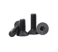 1-200 piezas M1.6-M20 clase 12.9 acero al carbonio negro cabeza hexagonal hueca cabeza avellanada tornillos para máquina, M3x10mm(50 piezas)