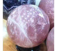 1-20kg Natural Rose Sphere Sphere Crystal Stone Dream Amethyt Ball Rock Mineral Regalo Base de madera Reiki Decoración del hogar-rosa2_5kg_porcelana