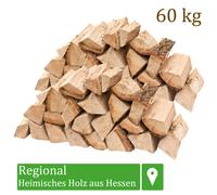 (1,22€/1kg) Leña Madera 60kg Para estufa y Chimenea Brasero Madera de roble 25 c