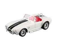 1:24 Adornos para El Coche Deportivo Convertible Cobra con Sonido Y Luz para Tirar hacia Atrás Miniatura De Colección(White)