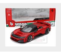 Bburago «Race&Play Ferrari F80, Rojo - Supercar Modelo 1:24 Die-Cast Original Coche de Juguete con Puertas móviles, capó y Maletero a Partir de 3 años (18-26034)