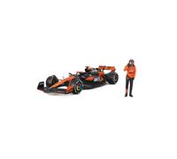 Bburago 1:24 2024 Race McLaren MCL38 con figura, Piastri #81
