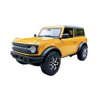 1 24 for 2021 Ford Bronco Car Model Kits de Alta simulación de vehículos for niños Regalos navideños Juguetes(Yellow)