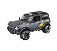 1 24 for 2021 Ford Bronco Car Model Kits de Alta simulación de vehículos for niños Regalos navideños Juguetes(Negro)