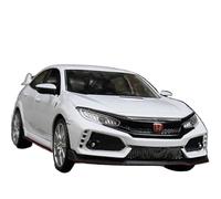 1:24 Honda Civic Type-R Modelo Coche Deportivo Aleación Simulada Fundición A Presión Colección Sonido Y Luz para Niños No Control Remoto Modelos(White)