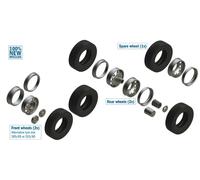 1:24 ITALERI Accessories Set 8X European Tires And Rims For Truck Kit IT3909