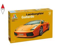 Italeri 3673 Kit de montaje Maqueta Lamborghini Gallardo 1:24 Plástico Detallado Motor V10