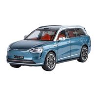 1:24 para AITO Ask The World M9 Modelo de aleación Simulación de automóvil Todoterreno de aleación de 21 cm Escritorio Decorado en Azul para conmemorar a los niños(Azul)