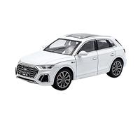 1:24 para Audi Q5 SUV, Modelo de Coche de fundición a presión de aleación, Sonido de Alta simulación y luz, Coche de Juguete Completamente Abierto(White)
