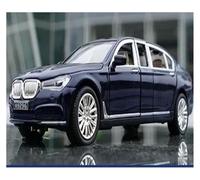 1:24 para BMW Serie 7 760LI Molde De Coche De Aleación De Fundición A Presión Serie De Coches De Juguete De Metal con Sonido Y Luz Extraíble Coleccionable No Control Remoto Modelos(Azul)