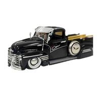1:24 para Chevrolet Pickup 1951 Modelo Automóvil Metal Fundido Presión Edición Conmemorativa Juguetes Clásicos Colección No Control Remoto Modelos(Negro)