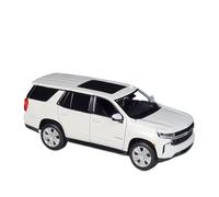 1:24 para Chevrolet Tahoe SUV Simulación Aleación Modelo De Coche Diecasts Colección De Metal Recuerdo Miniaturas De Automoción(White)