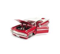 1:24 para ChevroletCHEVY IMPALA1959 Coche Clásico Vintage Modelo Aleación Metal Fundido Presión Colección Juguetes Adornos Decoración No Control Remoto Modelos(Rojo)