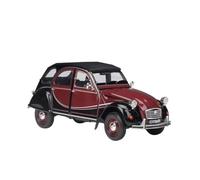 1:24 para Citroen 2CV 6 Modelo De Coche De Aleación para Colección Conmemorativa Miniaturas De Automoción(Red)