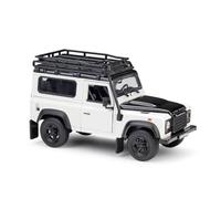 1:24 para Escala Diecast Car Simulator Land Rover Defender Off-Road Metal ClassicToy Car Collection No Control Remoto Modelos(White 1)