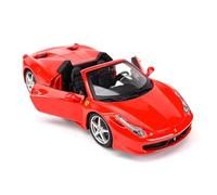 1:24 para Ferrari 458 Spider Convertible Modelo de Coche de simulación aleación Modelo de Coche Deportivo Modelo de Coche Fundido a presión(A)