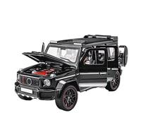 1:24 para G800 Off Road SUV Modelo de coche Fundido a presión Colección vehículos Sonido y luz en miniatura Batería no incluida (Black)