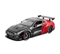 1:24 para GTR R35 Skyline God of War Supercar Spray Alloy Die-Cast Modelo De Coche Sonido Y Luz Juguete Coleccionable(Blue)