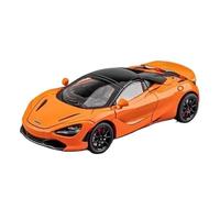 1:24 para McLaren 720S Modelo Coche Carrera Metal De Deportivo Simulado con Sonido Y Luz Colección Juguete Juego Modelo de Coche Hobby(Naranja)