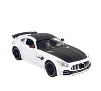 1 24 para Mercedes-Benz GT AMG Modelo Coche Deportivo Fundido Presión Aleación Rico Detalles Exquisita Colección Adornos Escritorio Mini Modelo Vehicular(White)