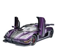 1:24 para Metal Fundido A Presión Koenigsegg One1 Coche En Miniatura Aleación Modelo Coche Deportivo Colección Coche De Juguete No Control Remoto Modelos(Purple)