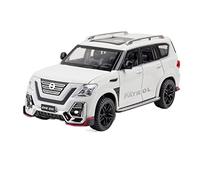 1 24 para Nissan Patrol Metal fundición a presión simulación Todoterreno vehículo Modelo Coche 6 Puertas Abiertas(B)