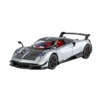 1:24 para Pagani Huayra BC Modelo Deportivo De Aleación Colección Auto Carrera Simulado Metal con Sonido Y Luz Juguete Juego Modelo de Coche Hobby(Plata)