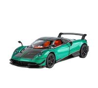 1:24 para Pagani Huayra BC Modelo Deportivo De Aleación Colección Auto Carrera Simulado Metal con Sonido Y Luz Juguete Juego Modelo de Coche Hobby(Verde)