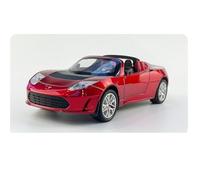 1 24 para Tesla Space Edition Roadster Coche en Miniatura de simulación de aleación de aleación, colección de 7,7 Pulgadas, Escritorio Decorado Rojo, Recuerdo para Hombres y niños