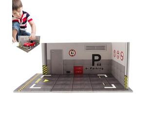 1/24 Scale Car Display, Miniature Parking Lote Display, Parking Lote Model for Desk Shelf, Car Model Parking Lot, Sports Car Display Stand for Desk, Home Display Parking Lote