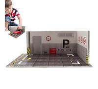 1/24 Scale Parking Lote Display, Model Display Parking Lote Scene, Parking Lote Display Stand for Cars, Sports Car Collector Display, Die-Cast Car Parking Lote Model, Parking Lot Display for Sports